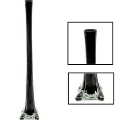 Decostar™ Glass Eiffel Tower Vase 24" - 12 Pieces - Black