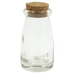 Decostar™ Glass Milk Bottle with Cork 4 1/8