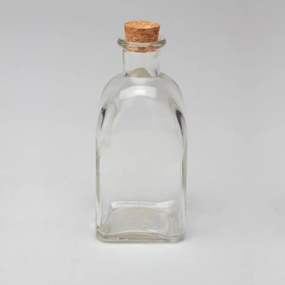Decostar™ Glass Square Bottle With Cork 5¾" - 36 Pieces