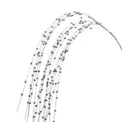 Decostar™ Glittered Hanging Berry Spray 36 ½" - 48 Pieces - Silver
