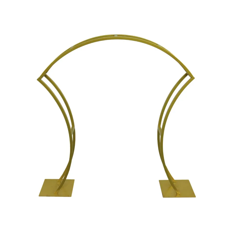 DECOSTAR™ Gold Metal Wedding Tabletop Centerpiece Arch for Floral Arrangements - 3ft Tall