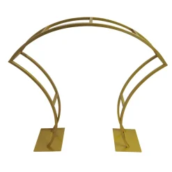 DECOSTAR™ Gold Metal Wedding Tabletop Centerpiece Arch for Floral Arrangements - 3ft Tall