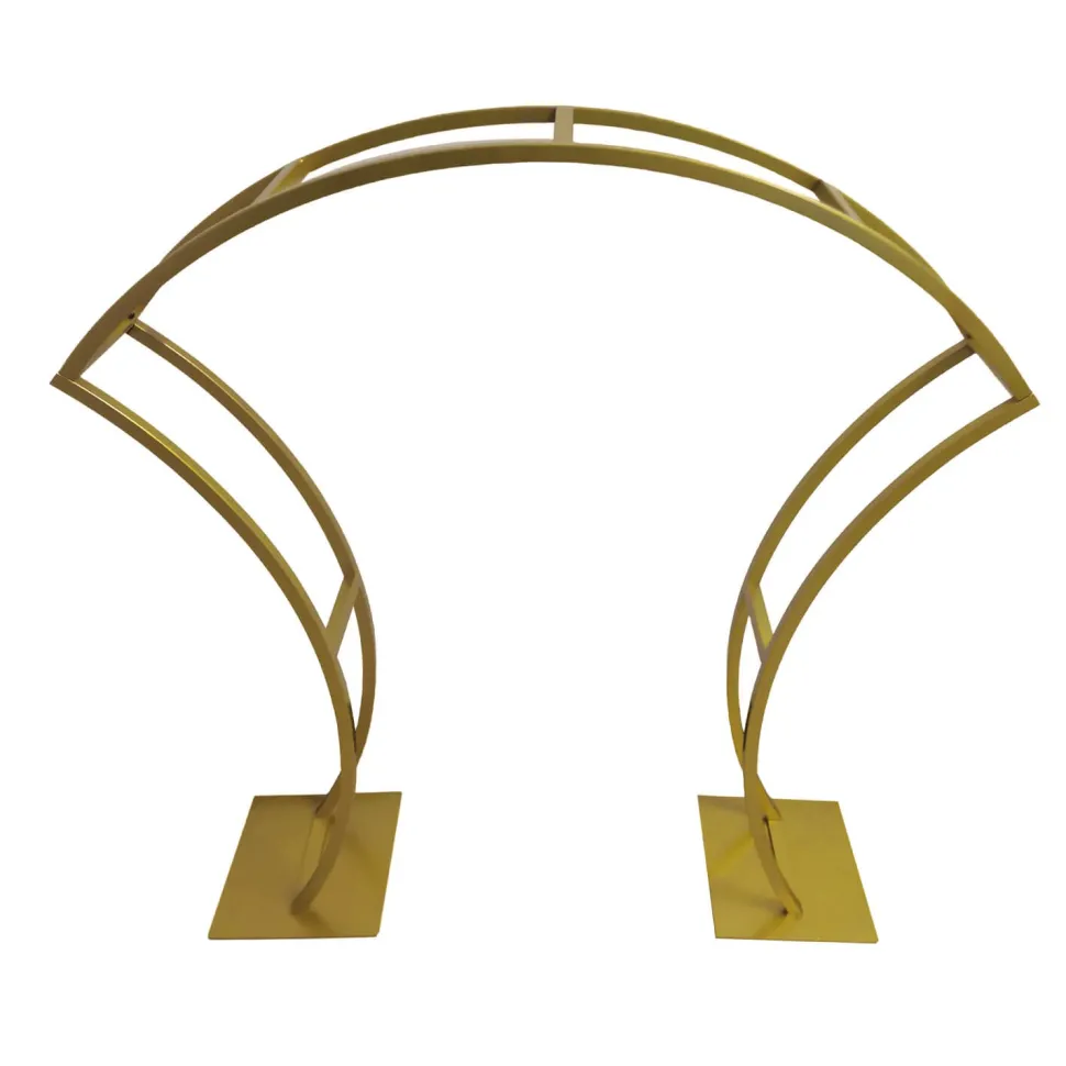 DECOSTAR™ Gold Metal Wedding Tabletop Centerpiece Arch for Floral Arrangements - 3ft Tall