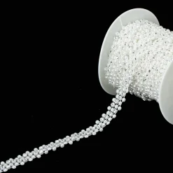 Decostar™ Half Round Pearl Garland and Banding Trim 5/8"- 6 Pieces