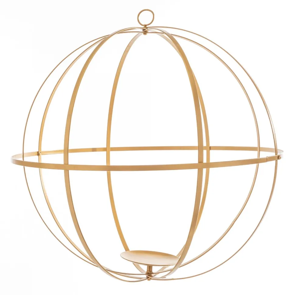 Decostar™ Hanging Floral Sphere 18" - Gold