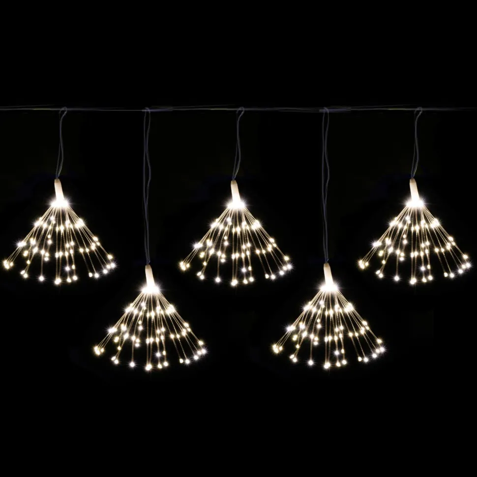 Decostar™ 5 Head Firework String LED Lights - Warm White
