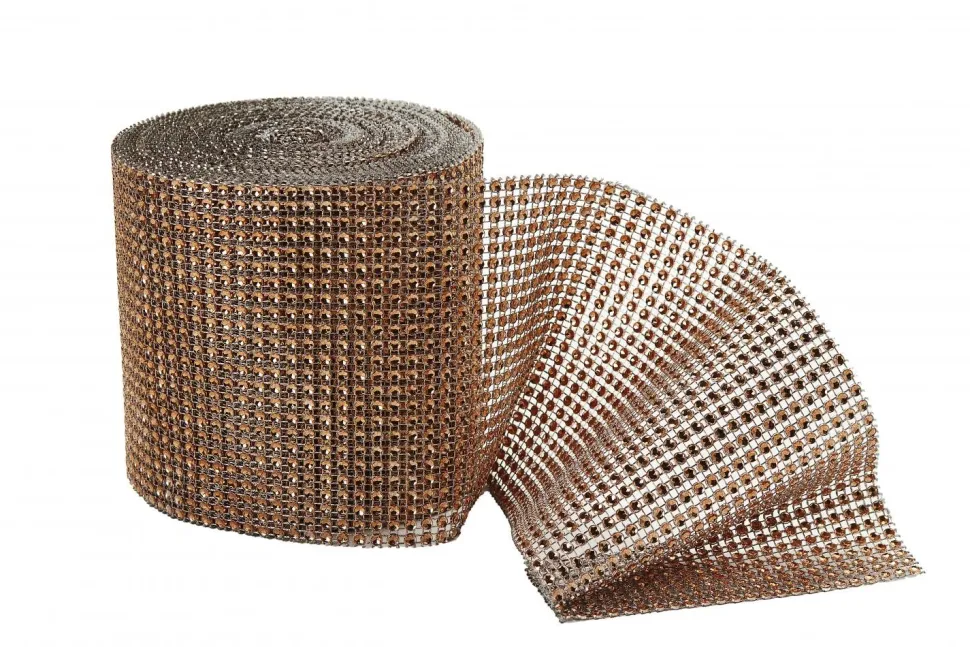 Decostar™ 4 5/8in Diamond Mesh Roll - 4 5/8" Rose Gold