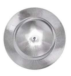 Decostar™ 13in Plastic Charger Plate - Silver - 24 Pack