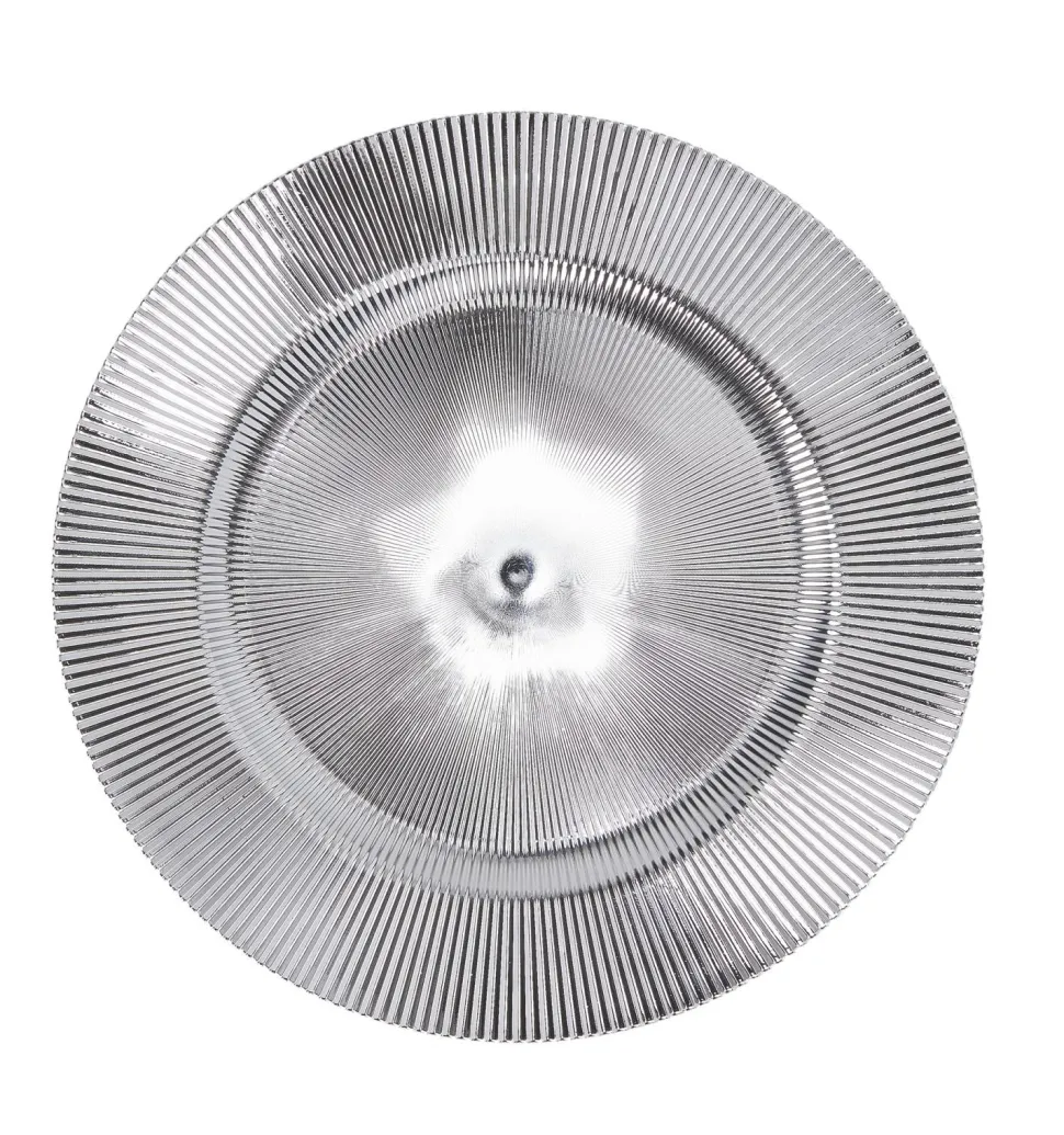 Decostar™ 13in Plastic Charger Plate - Silver - 24 Pack