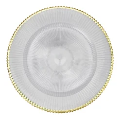 Decostar™ 13in Plastic Charger Plate - Gold - 24 Pack