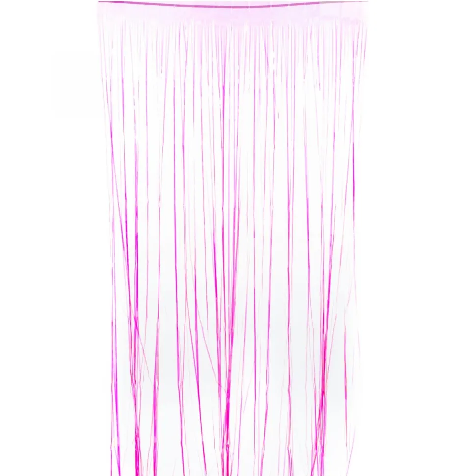 Decostar™ Iridescent Fringe Curtain 96" - Fuchsia