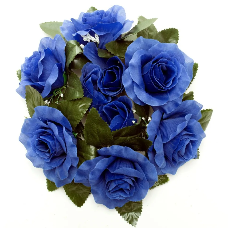 Decostar™ Large Flower Candle Rings 9" - 12 Pieces - Royal Blue