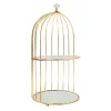 Decostar™ 2 Layer Birdcage Cake Stand With Mirror 15½" - Gold
