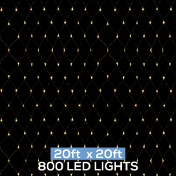 Decostar™ LED Net Lights 800LED Lights 20' x 10' - Warm White