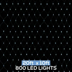 Decostar™ LED Net Lights 800LED Lights 20' x 10' - White