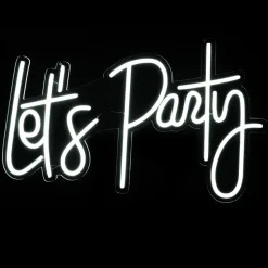 Decostar™ "Let's Party" Neon Light Sign With Hanging Chain 23"