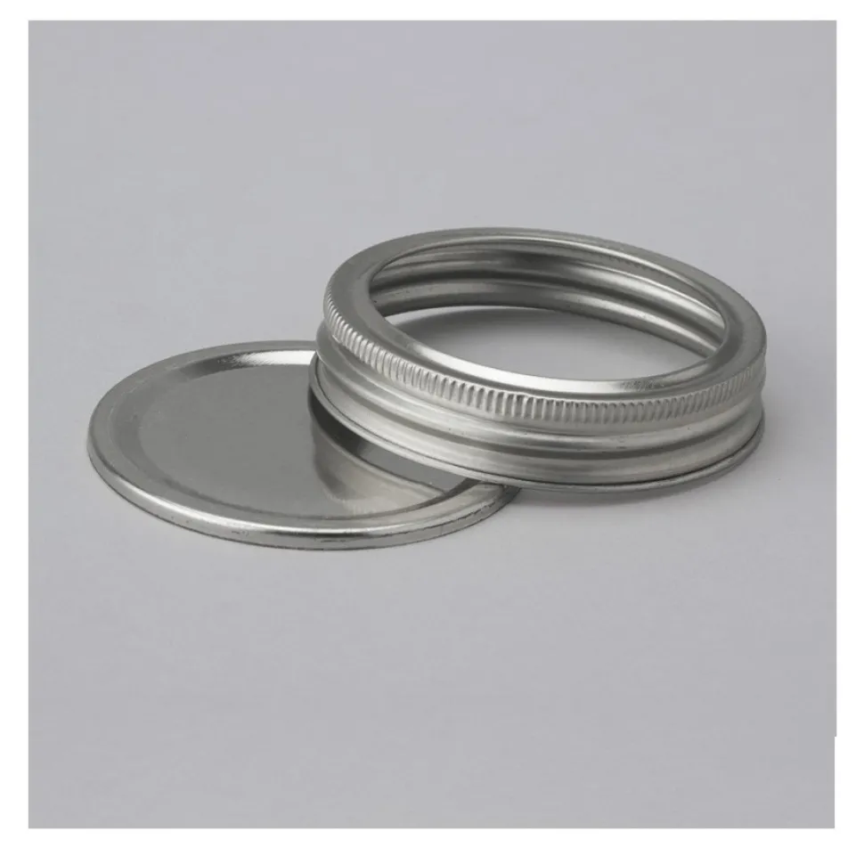 Decostar™ Lid and Ring for Glass Jars - Silver - 72 Pieces