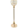 Decostar™ Metal Bowl Candle Holder With Crystal 22" - Gold