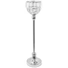 Decostar™ Metal Bowl Candle Holder With Crystal 22" - Silver