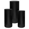 Decostar™ Metal Cylinder Pedestals Display 3pc/set - Black