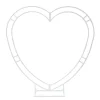 Decostar™ Metal Double Heart Frame Arch Backdrop Stand 81" x 81" - Silver