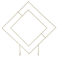 Decostar™ Metal Floor Geometric Frame 78" - Gold