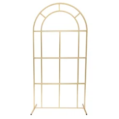 Decostar™ Metal French Window Arch Backdrop Stand 31" x 70" - Gold