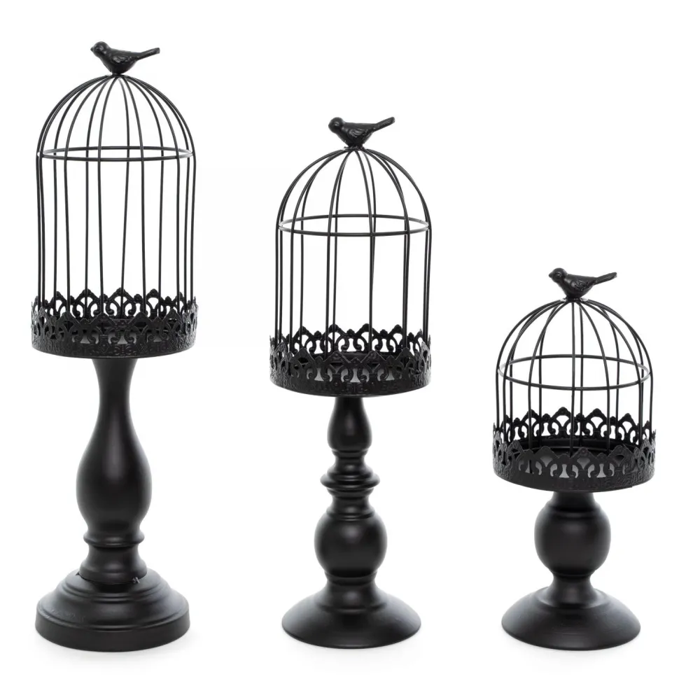 Decostar™ Metal Lantern Set 3pc/set - Black