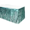 Decostar™ Metallic Foil Table Skirt 14ft - Aqua