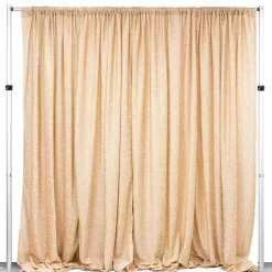 Decostar™ Metallic Spandex Curtain - 10ft Tall x 20ft Wide - Champagne