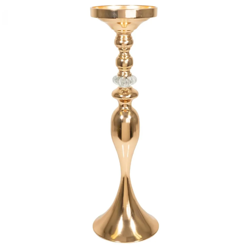 Decostar™ Metal Mermaid Floral Stand Riser with Crystal 22½" - Gold