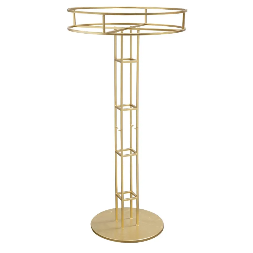 Decostar™ Metal Open Frame Floral Riser 46" - Gold