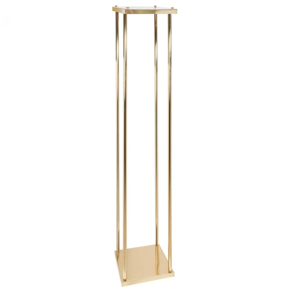 Decostar™ Metal Pillar Flower Stand 60" - Gold