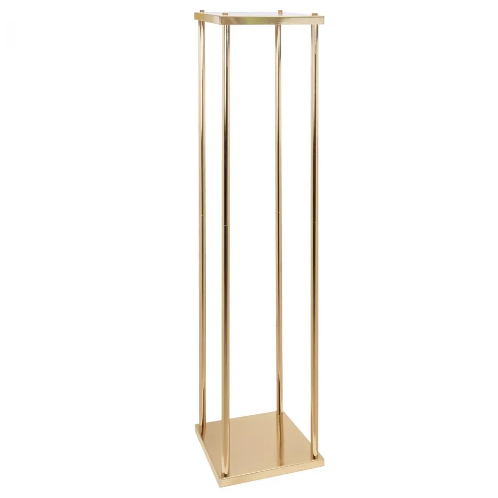 Decostar™ Metal Pillar Flower Stand 48" - Gold