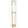 Decostar™ Metal Pillar Flower Stand with Shelf 75" - Gold
