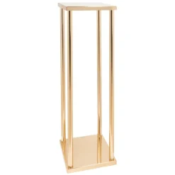 Decostar™ Metal Pillar Flower Stand 30" - Gold