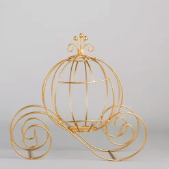 Decostar™ Metal Pumpkin Carriage 12¼" - Gold