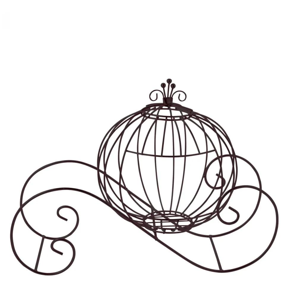 Decostar™ Metal Pumpkin Carriage - Black