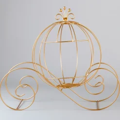 Decostar™ Metal Pumpkin Carriage 14¼" - Gold