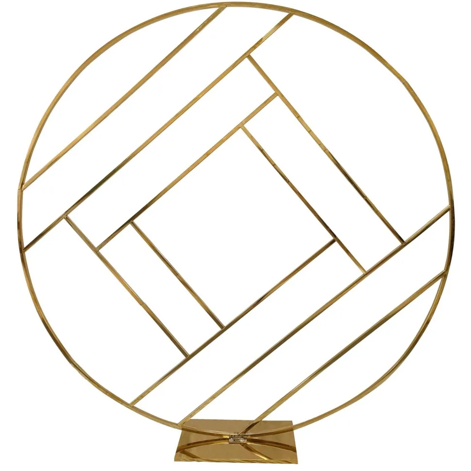 Decostar™ Metal Round Arch Backdrop Stand 75" - Gold