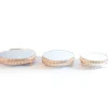 Decostar™ Metal Round Cake Stand With Mirror Top 3pc/set - Gold