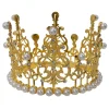 Decostar™ Metal Royal Crown with Rhinestones and Pearls - Gold