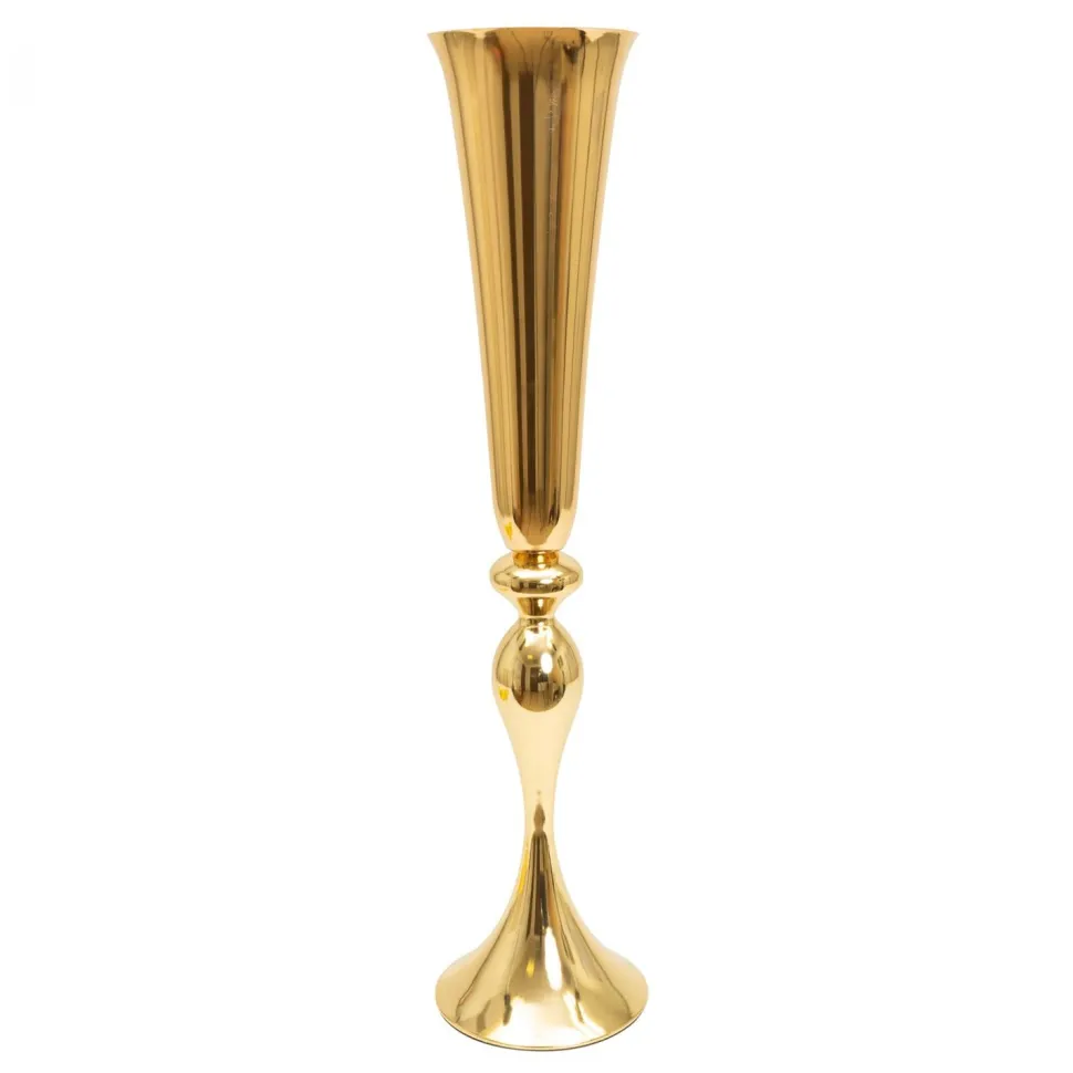 Decostar™ Metal Trumpet Floral Vase 29½" - Gold