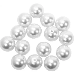 Decostar™ 30mm Craft Pearl Beads With Hole 454g/Bag - White