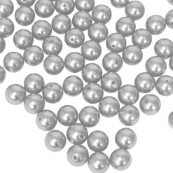 Decostar™ 20mm Craft Pearl Beads With Hole 454g/Bag - Silver