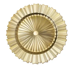Decostar™ Modern Plastic Charger Plate 13" - 24 Pieces - Gold