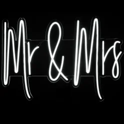 Decostar™ "Mr & Mrs" Neon Light Sign With Hanging Chain 33"