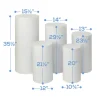 DecoStar™ 5 Piece Set Metal Cylinder Pedestals Display - White