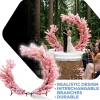 Decostar™ Pink Hydrangea Floral Partial Round Wedding Ceremony Arch - 8 Feet Tall