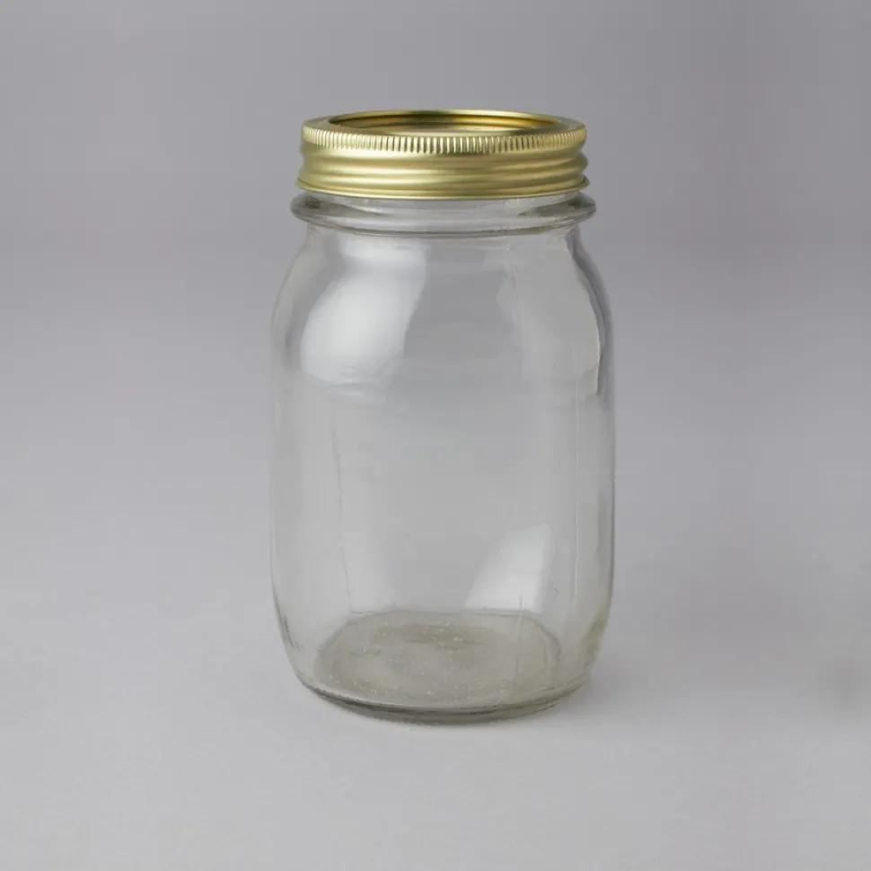 Decostar™ Pint Glass Jar with Lid and Ring - 24 Pieces
